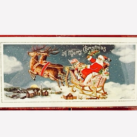 NWT- Punch Studio-18 Christmas Cards & Envelopes Vintage Holiday Sleigh - Picture 3 of 8